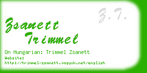 zsanett trimmel business card